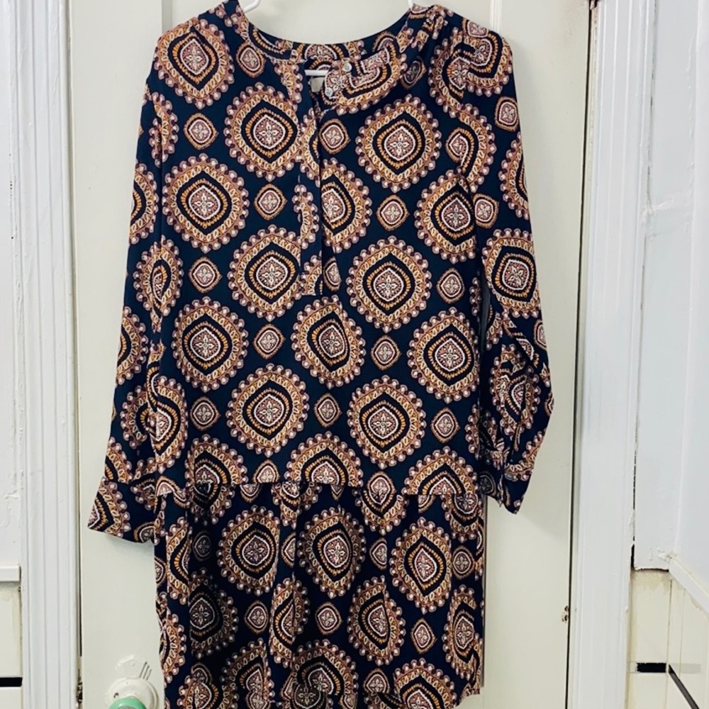 EUC| Loft | Dress | Flounce Medallion Paisley | SP